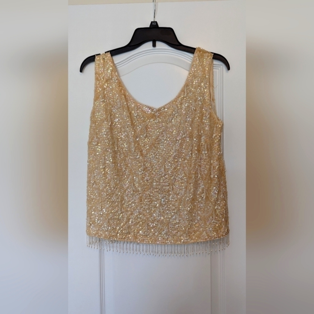 Vintage Beaded Sleeveless top